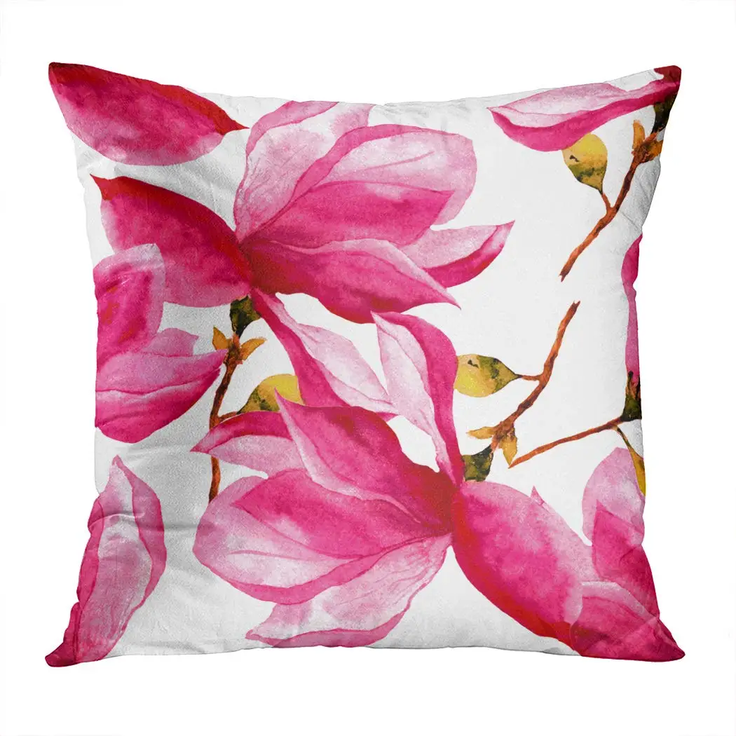 

Наволочка квадратная 18x18 дюймов с цветочным рисунком магнолии