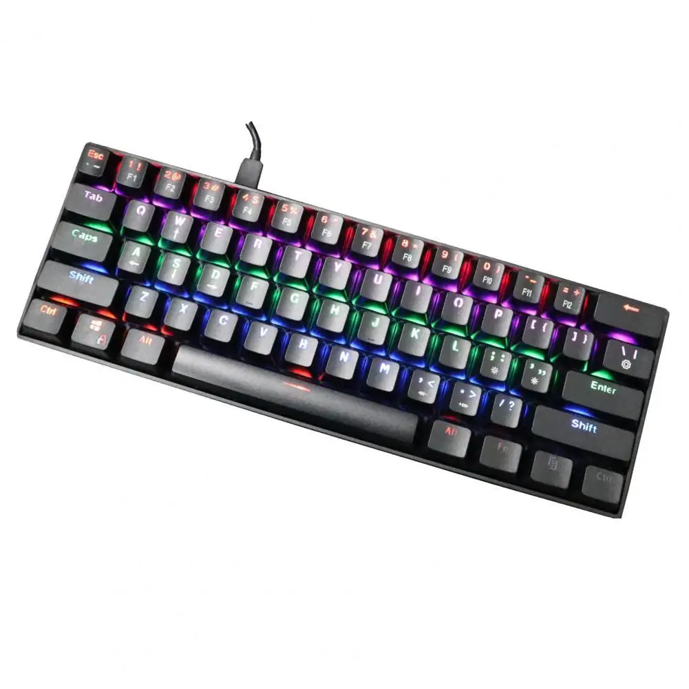 

DK61 Wired Keyboard Quick Response Plug Play Waterproof Type-C 61 Keys Mechanical Keyboard for Office