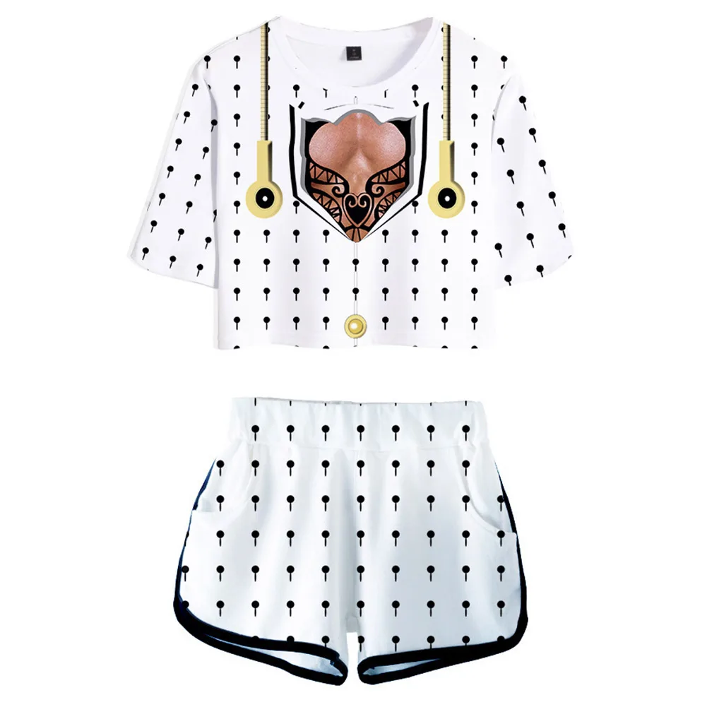 

Anime cosplay Sportswear JoJo's Bizarre Adventure Bruno Bucciarati Cosplay Costume Girl Jersey Sports Wear Uniform Two Piece Set