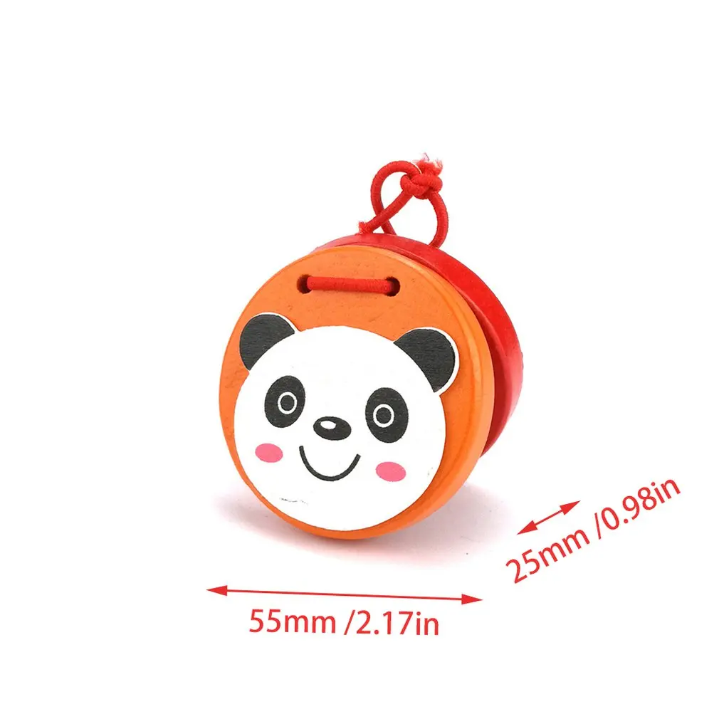 

Adorable Kids Musical Instrument Wood Animal Castanets Toy Educational Block Toddlers Pull-along Set