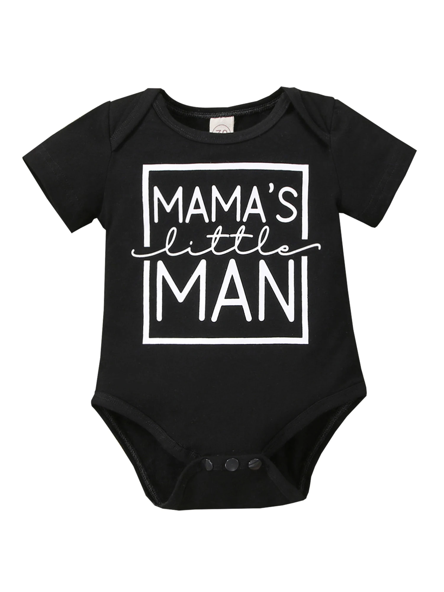 Baby Boy Romper Letter Print Short Sleeve Round Neck Jumpsuit for Little | Rompers