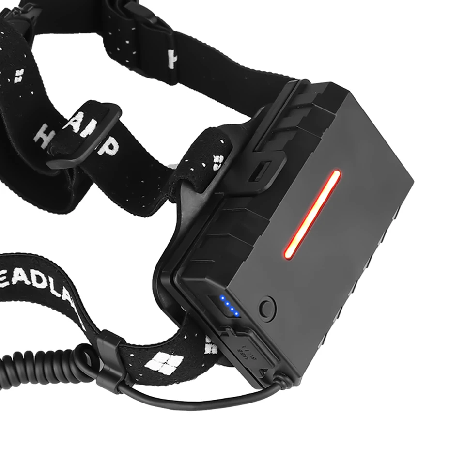 the most powerful xhp160 led headlamp new arrive headlight zoomable head lamp power bank 7800mah 18650 battery for camping light free global shipping