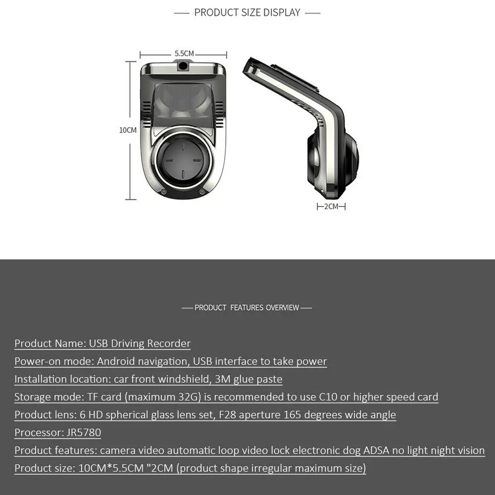 Мини HD 1080P Автомобильный цифровой видеорегистратор с usb-разъемом камера Dash Cam Авто Цифровой видеорегистратор 170 ° WiFi Dash Cam Kit