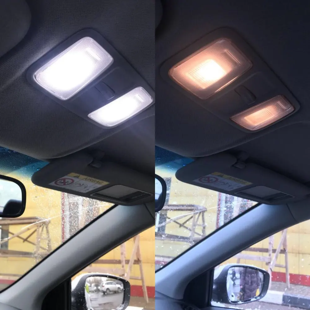 LED bulbs For KIA RIO K2 2006-2012 Hyundai solaris Verna reading lights dome lamps interior white color suitable | Лампы и освещение