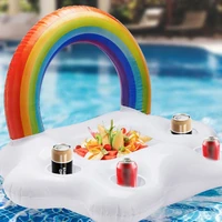 summer inflatable ice bucket rainbow cloud cup holder cooler beer drinks ice bucket party supplie for swimming pool themed party