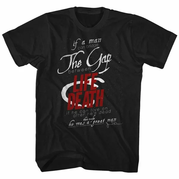 

James Dean Life And Death Black Adult T-Shirt