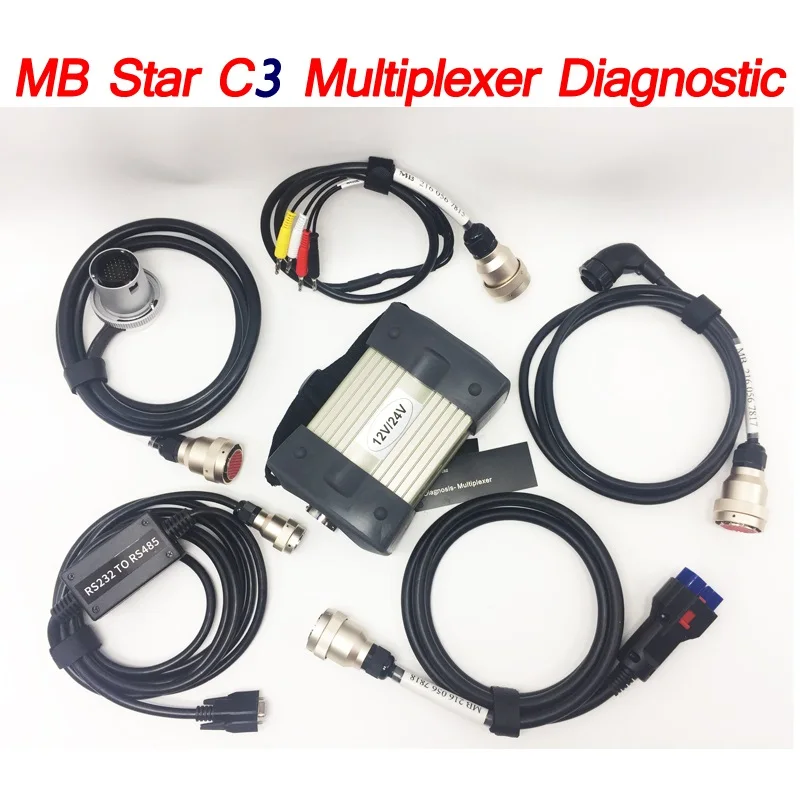 V12. MB STAR C3 мультиплексор с программным обеспечением установки ноутбука CF19 d630 T420 i5 шт., SD подключения C3 автомобиля диагностический инструмент готов к использованию