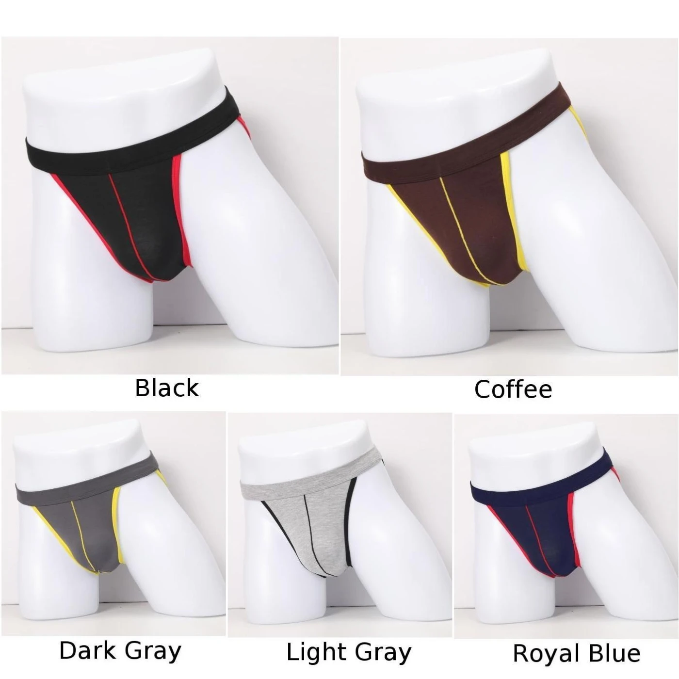 

Men's briefs Sexy Mid-Rise Modal Briefs Breathable Elastic Comfortable Underwear male contrast color underpants Intimates