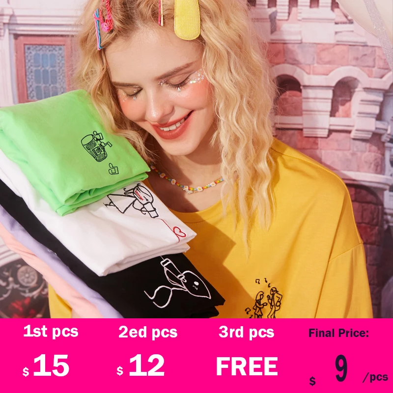 Женская футболка с принтом ELFSACK Повседневная разноцветным графическим в стиле