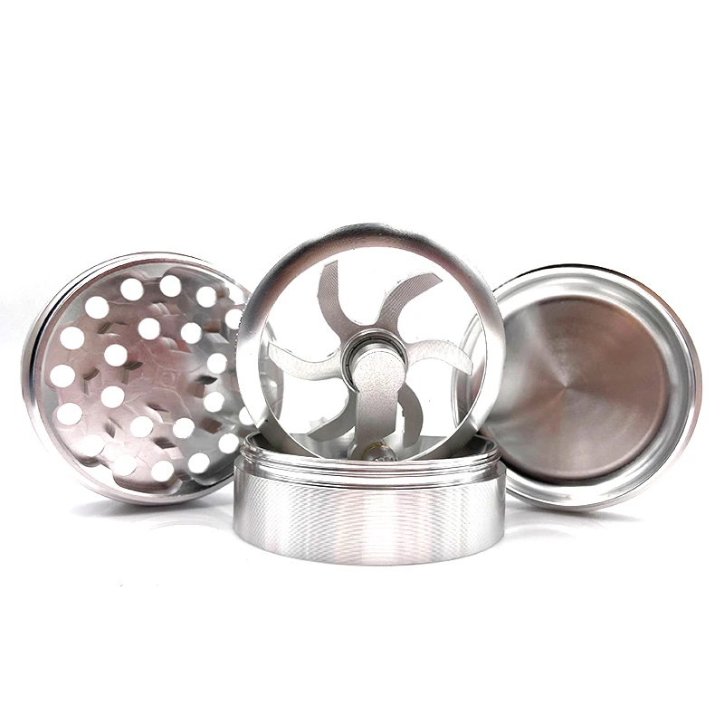 Рукоятка для измельчения табака 4-слойная цинковый сплав диаметр 63 мм аксессуары