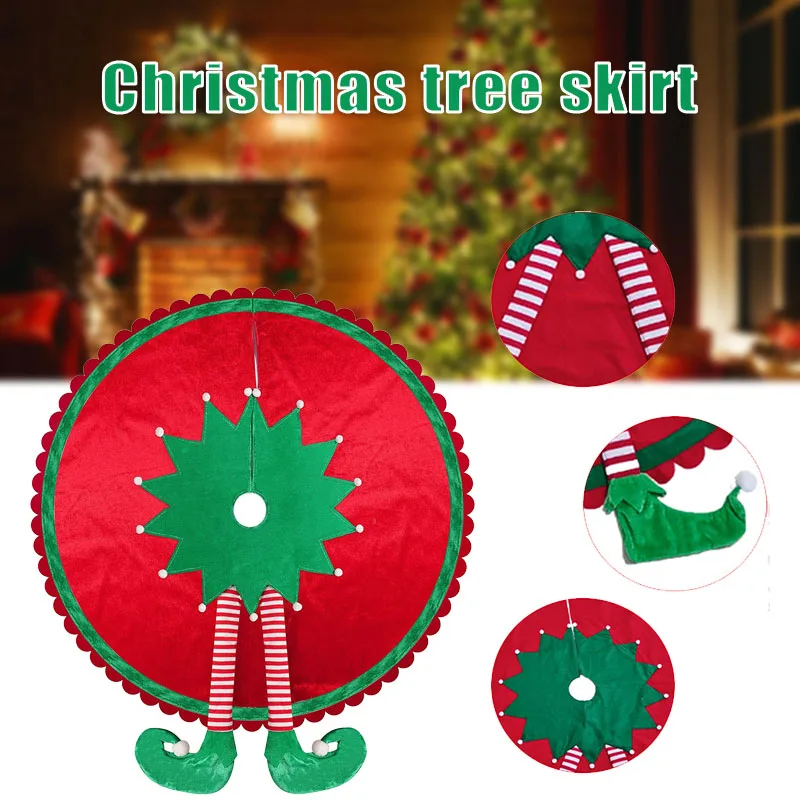 

Новейший Рождественский декоративный фартук с ножками, юбка на рождественскую елку, украшение на рождественскую елку для дома, ресторана
