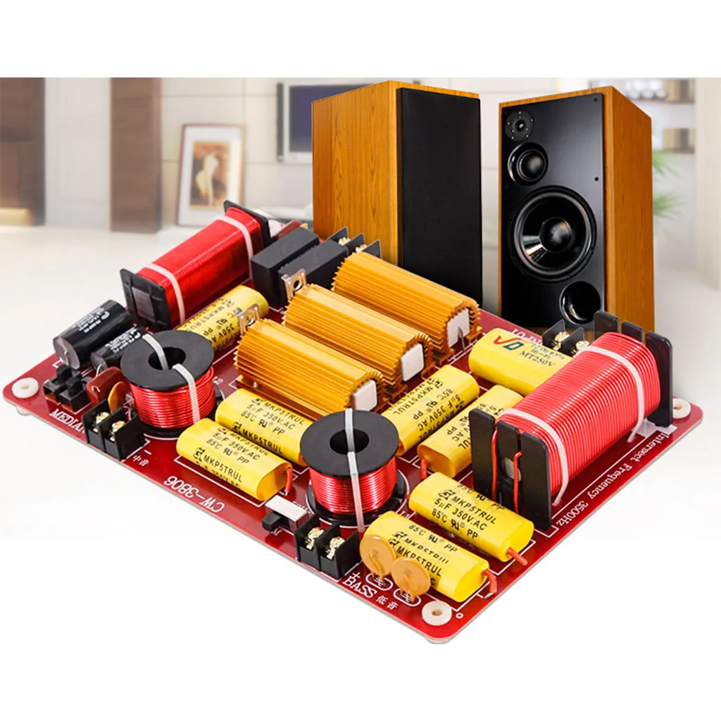 

3 Way Speaker Audio Frequency Divider 3 Unit Crossover Filters 600W for Car Home Audio System