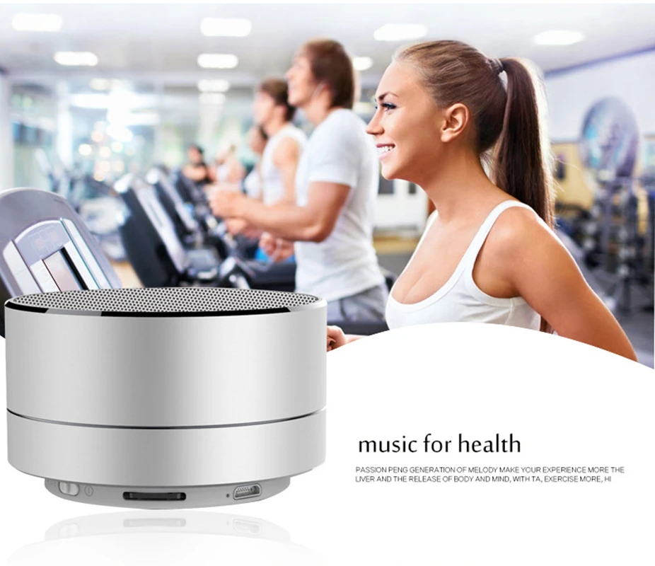 Модный Bluetooth динамик металлический беспроводной портативный мини с микрофоном
