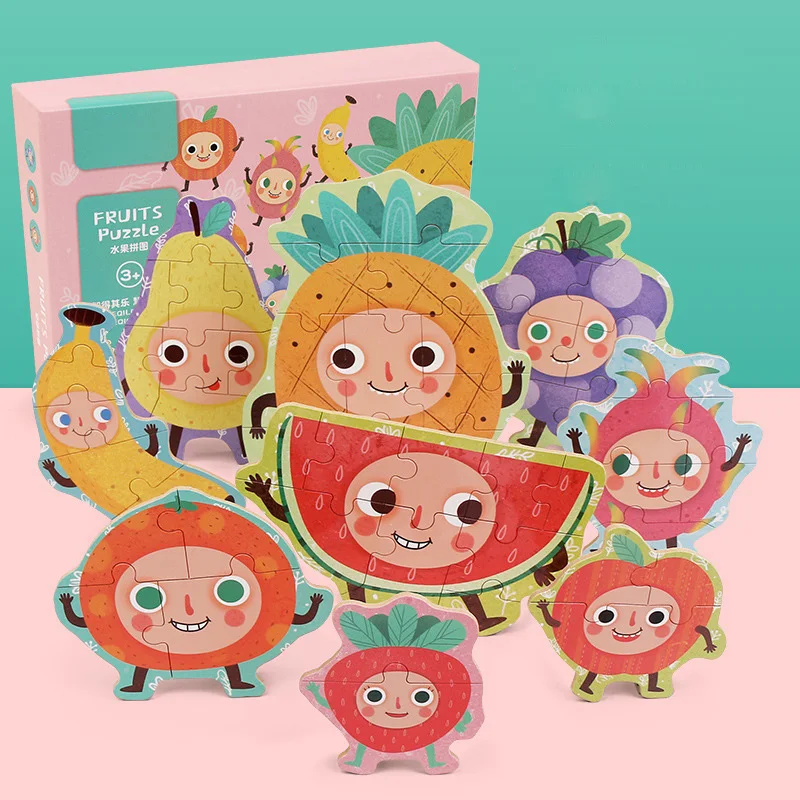 

Wooden Kids Puzzle Game Children Learning Educational Jigsaw Puzzles for Boys Girls LBV
