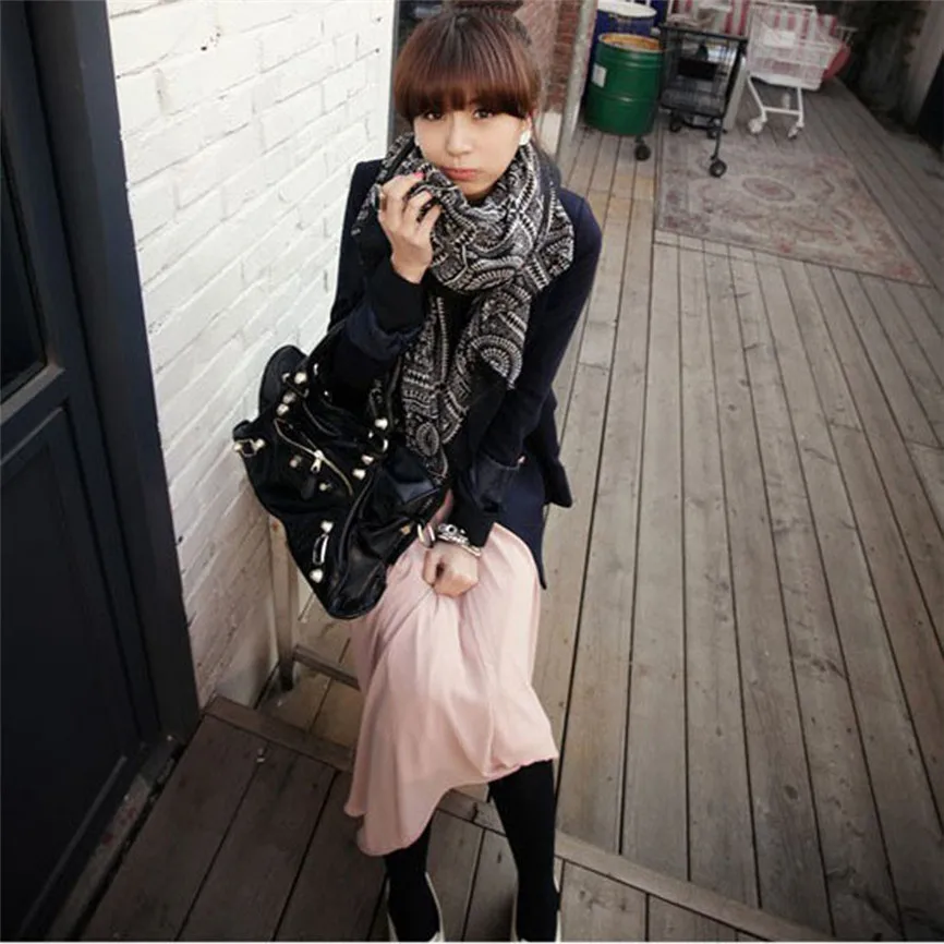 Винтажный хлопковый льняной женский шарф шаль Женский Длинный мягкий Бохо