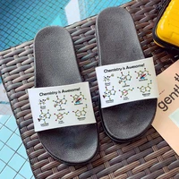 2021 women%e2%80%99s slippers chemical formula kawaii open toe flip flops beach slides home slippers slip on sandals female shoes