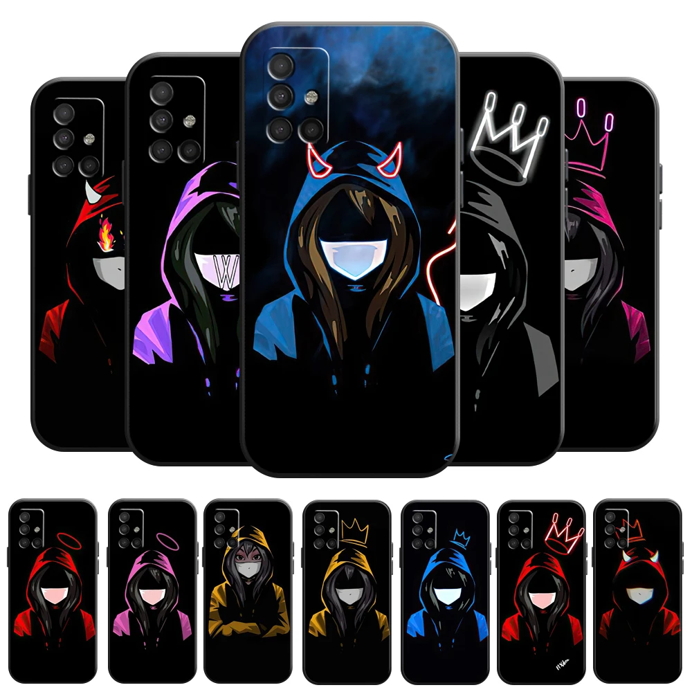 

Fashion Girl Color Light Phone Case for Samsung A21S A217F A315F A31 A52S A52 A72 A32 A22 A42 M42 5G 4G Liquid Silicone Cover