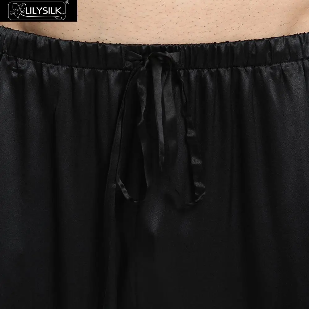 LilySilk набор шелковых пижам для мужчин ночная рубашка из чистого шелка с длинными