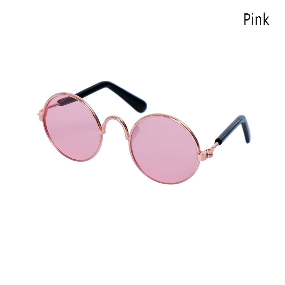 pink 1 шт. модные милые собака и кошка очки солнцезащитные очки ПЭТ защита глаз одеваются котенок уход фотографии реквизит аксессуары для домашних животных - Цвет: pink