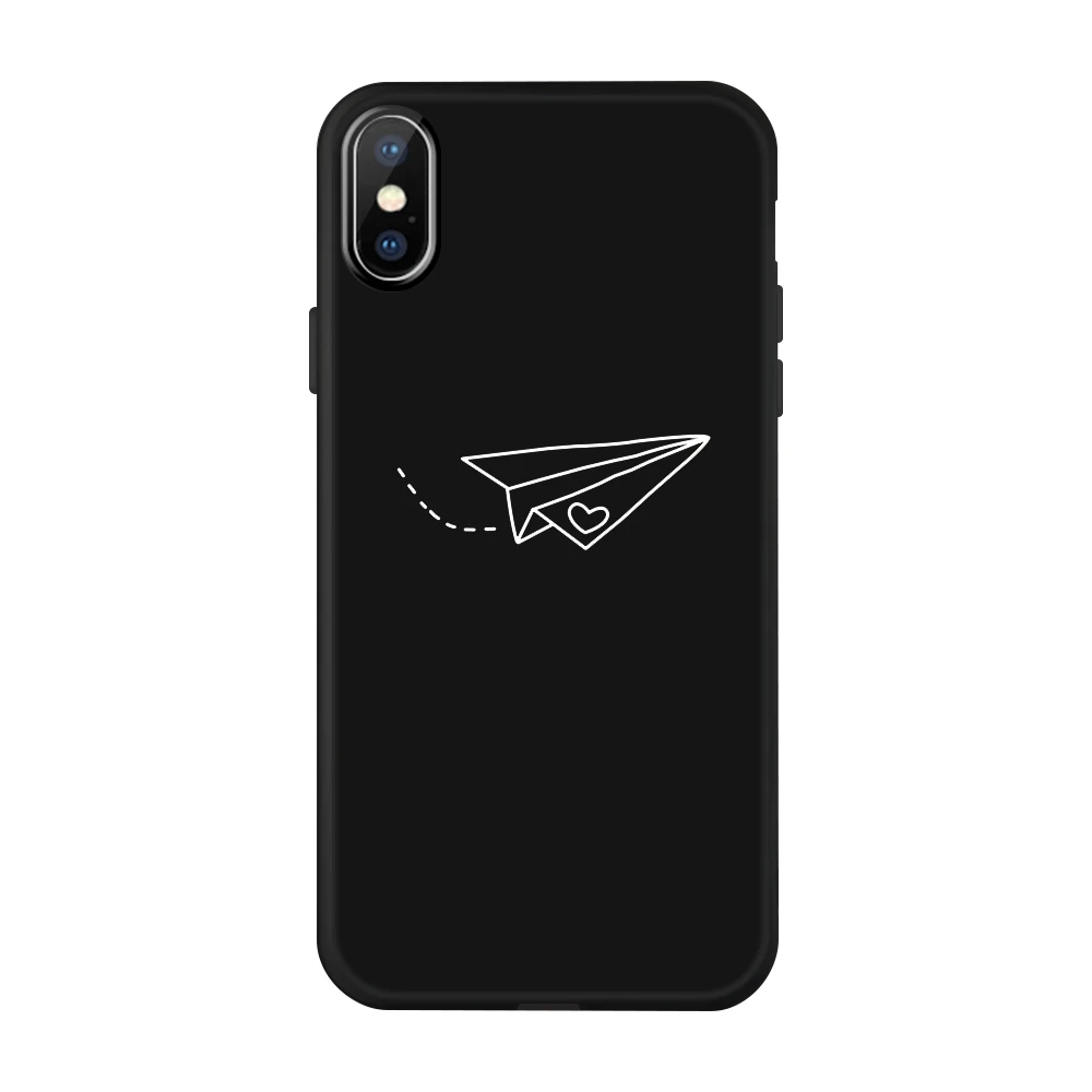 03 Черный ТПУ окрашенный чехол для iPhone 8 7 6 6S Plus X XS Max X 5 5S SE чехол Funda iPhone8 iPhone7 Plus силиконовый мягкий модный чехол - Цвет: 03