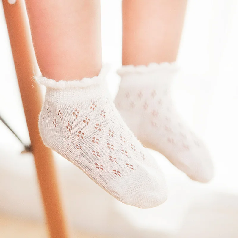 Летние детские носки 10 шт./лот (5 пар) сетчатые тонкие 100% хлопковые унисекс для