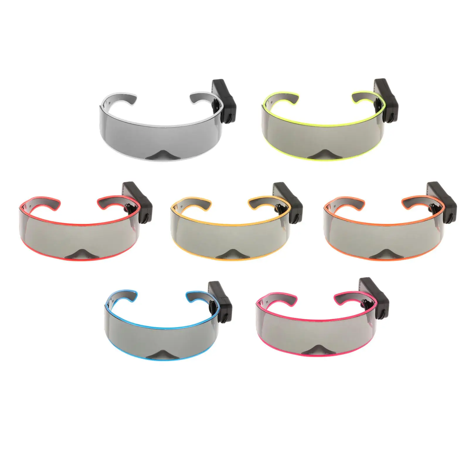 

Солнцезащитные очки со светодиодной подсветкой, цветные затемнения, винтажные очки в стиле панк для фестивалей, баров, клубов, вечеринок, де...