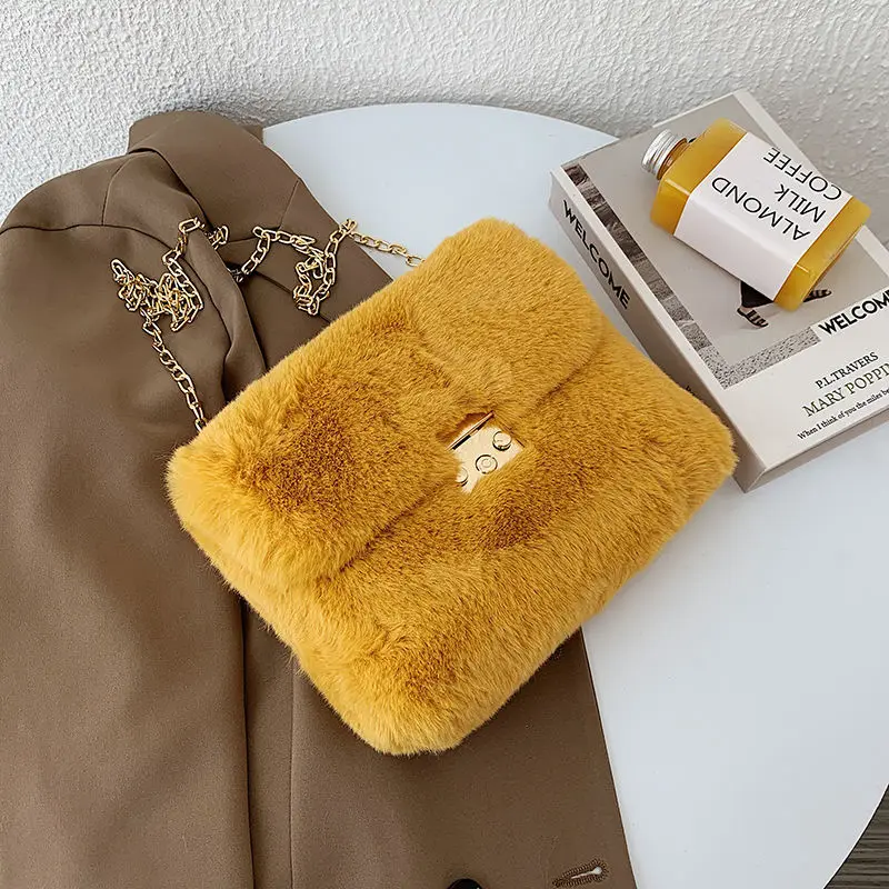 Сумка на плечо для женщин сумка через женская дизайнерская пушистая плюшевая