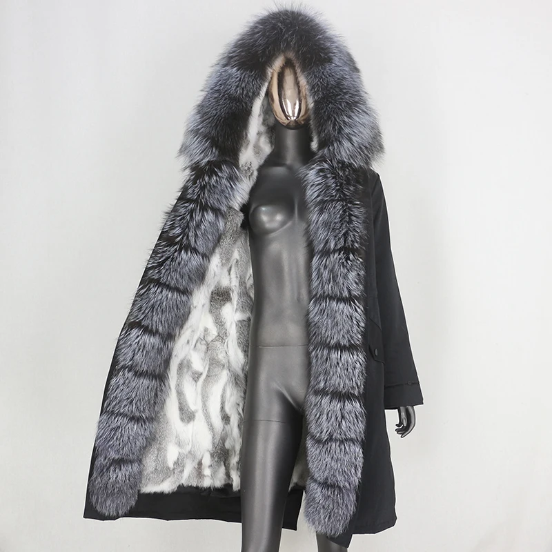 Женская непромокаемая парка CXFS длинная теплая куртка со съемной подкладкой из