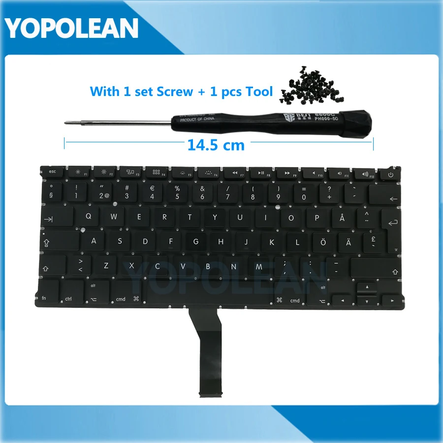 Новая шведская клавиатура для Macbook Air 13 &quotA1369 2011 A1466 2012 2013 2014 2015 2017|Клавиатуры