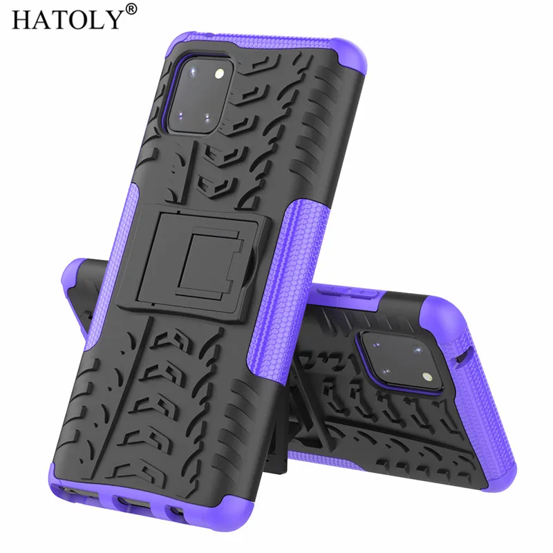 

HATOLY For Cover Samsung Galaxy M60S Case Armor Shockproof Silicone Hard Plastic Case For Samsung Galaxy M60S with Stand Holder
