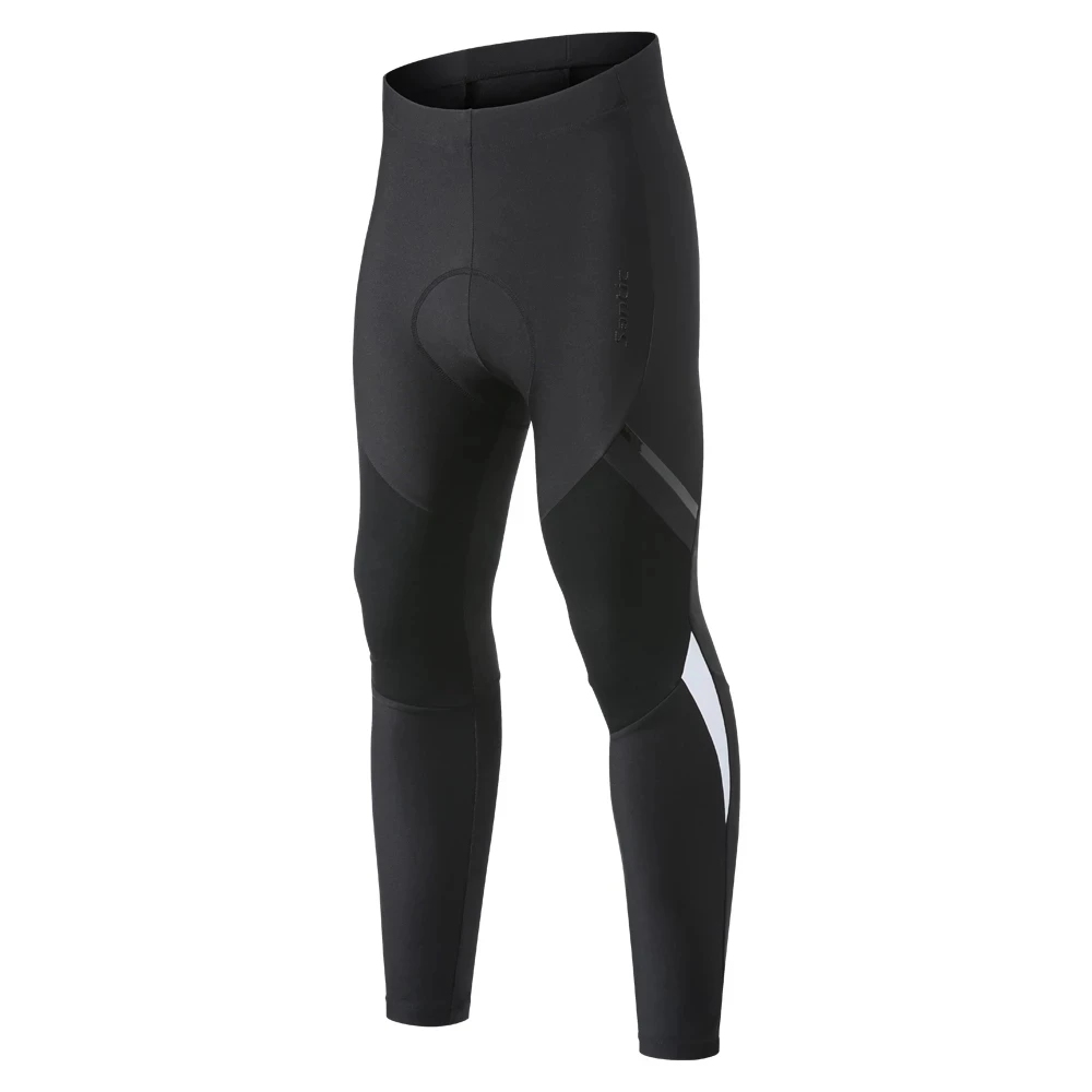 

Santic Bicycle Pants Men Fleece Riding Trousers Keep Warm Sport MTB Road Mountain Bike Pants Sponge Cushion Fleece Cycling Pants