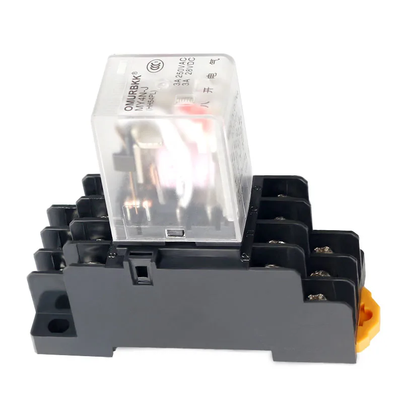 Небольшое реле/базовый набор HH54PL HH52PL JQX13F AC220V DC24V со светодиодным индикатором