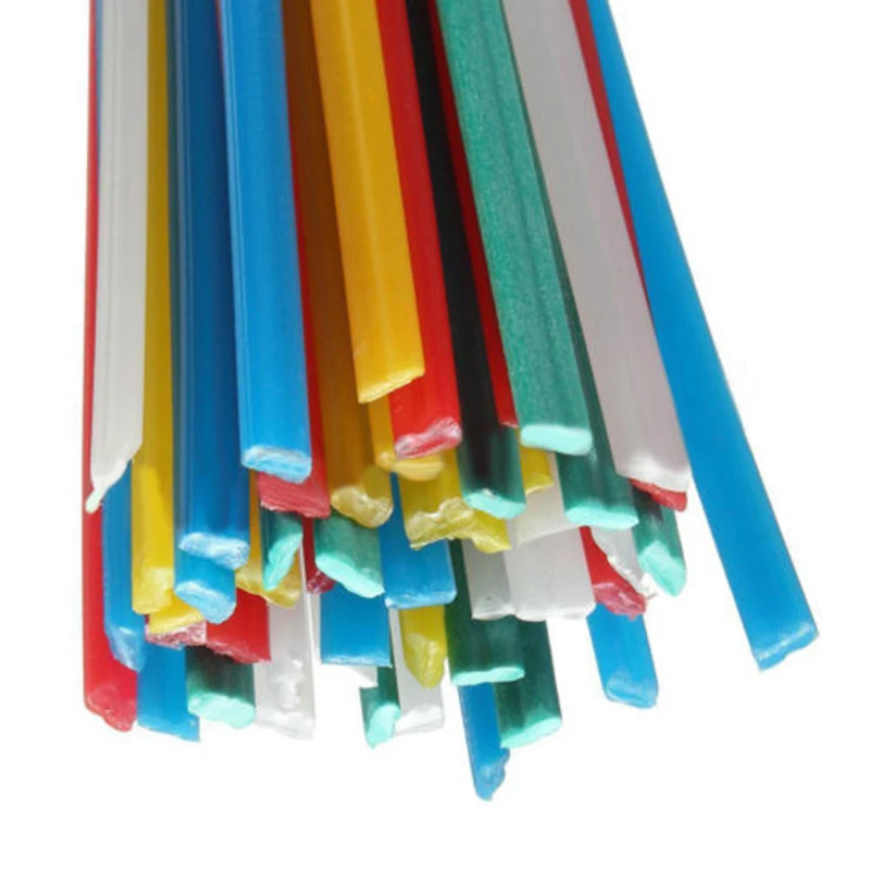 

50 Pcs Plastic Welding Rods PP/PVC Fairing Welding Sticks For Plastic Welder Set