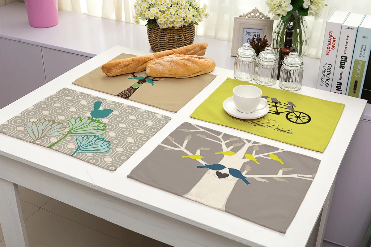 Скандинавские птичьи деревья с рисунком планшетов для обеденного стола барной