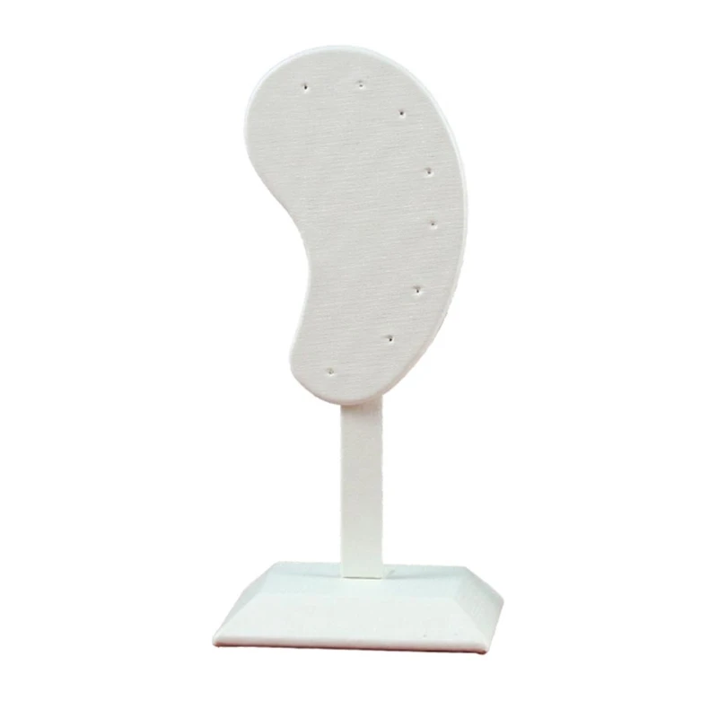 

Fashion Ear Shaped Earring Display Stand Microfiber Earring Holder Ear Clip Stud Jewelry Display Organizer Stand