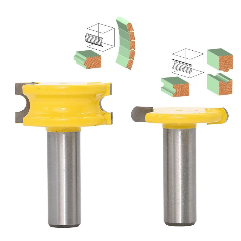 

Krachtige 2PCS Canoe Flute and Bead Router Bit set Woodworking Cutting Tools-1/2 Inch Shank