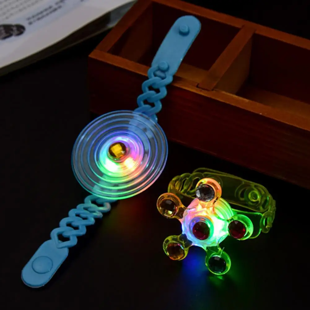

HOT SALES !!! Kids Creative Luminous Spinning Top Spiral Twister Watch Bracelet Children Toy