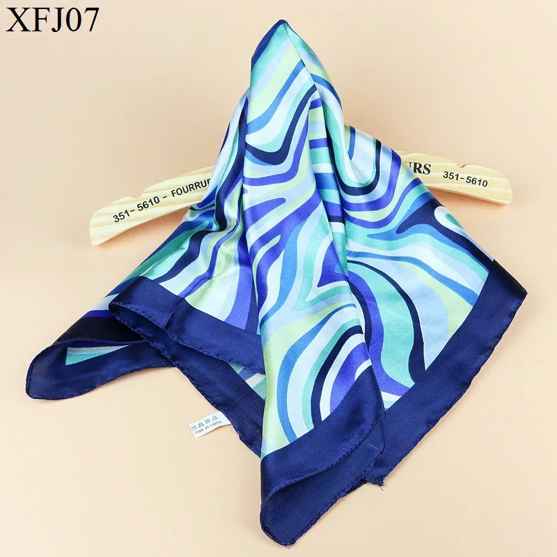 New Vortex Printed Satin Fashion Silk Scarves Temperament Lady Square Scarf Speed Sell Tong Goods Like Hot Cakes |