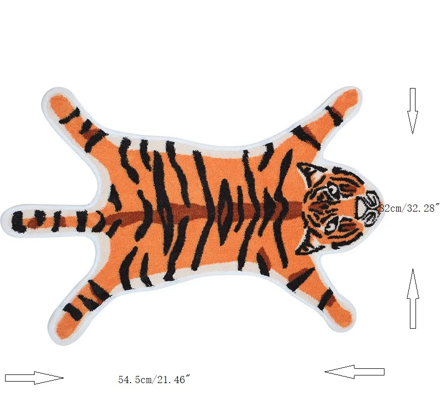 Домашний вход коврик для ванной белый желтый мультяшный животный тигровый