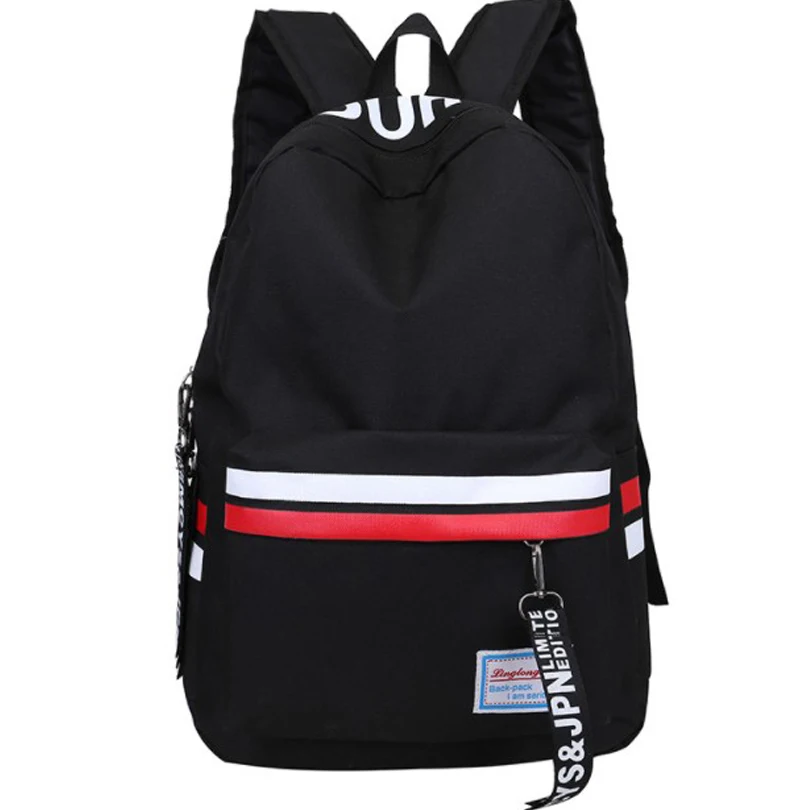 Женский рюкзак в полоску водонепроницаемый нейлоновый розовый дорожный