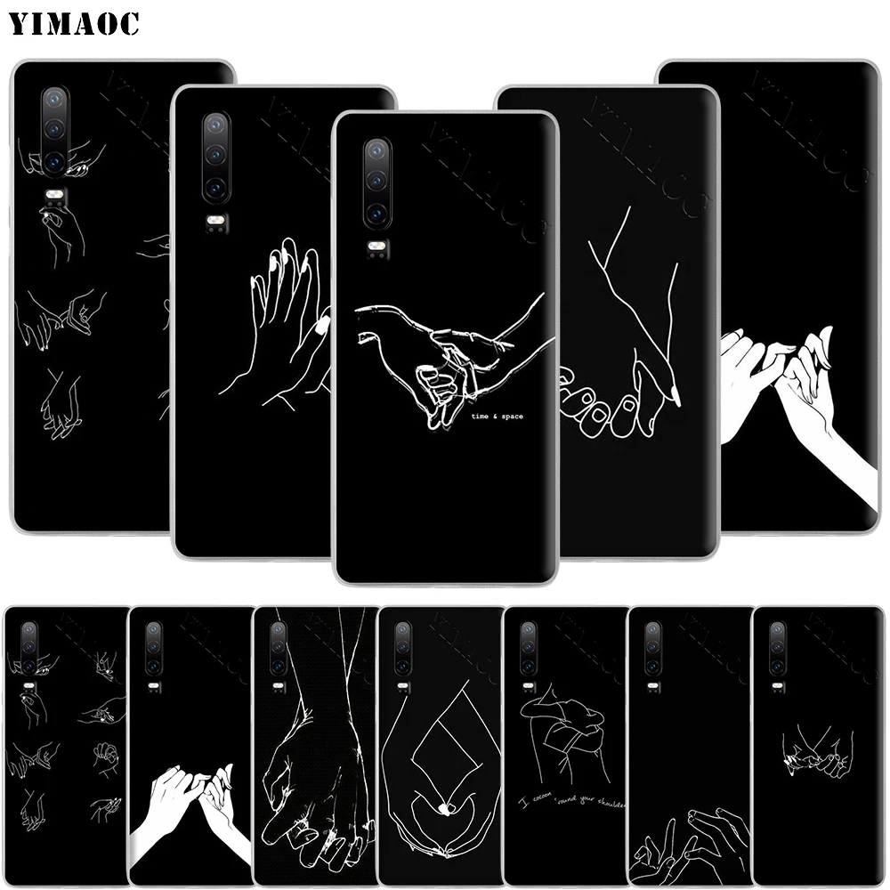 YIMAOC минималистский линейный парный чехол для телефона Huawei Mate 30 20 10 Pro Lite Y6 Y7 Y9 Nova 2 3