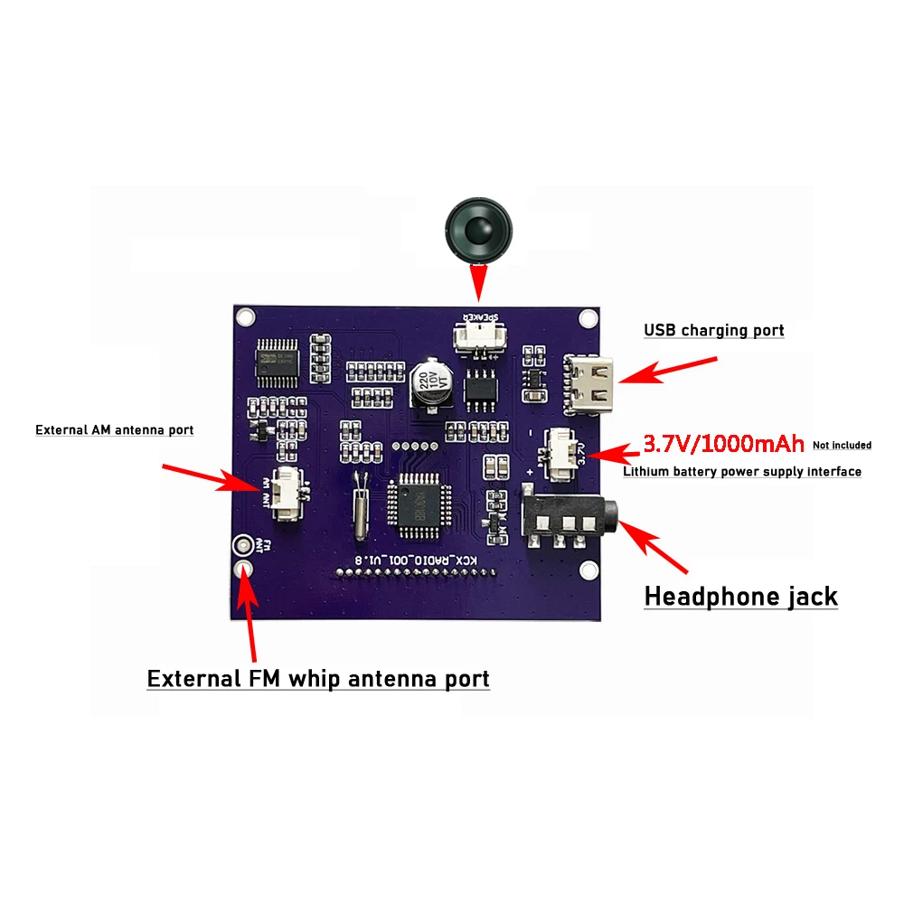 Полнодиапазонный модуль FM-радиоприемника MW FM SW AM цифровые часы с короткой волной