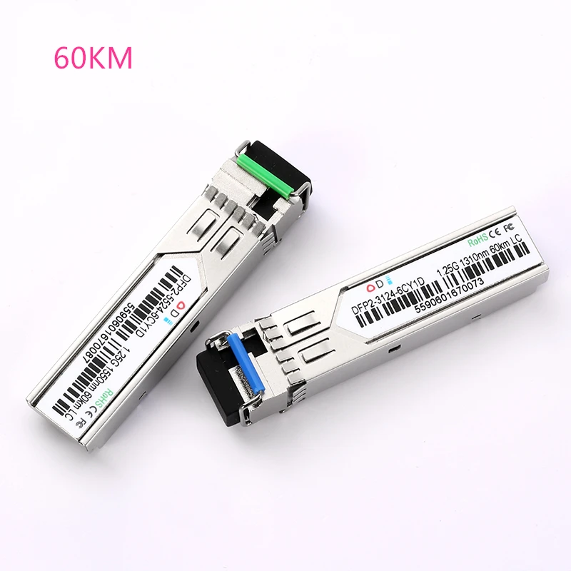LC SFP волоконно-оптический модуль 1 25G 20/40/60/80/100 км 1310/1490/1550nm одиночное волокно
