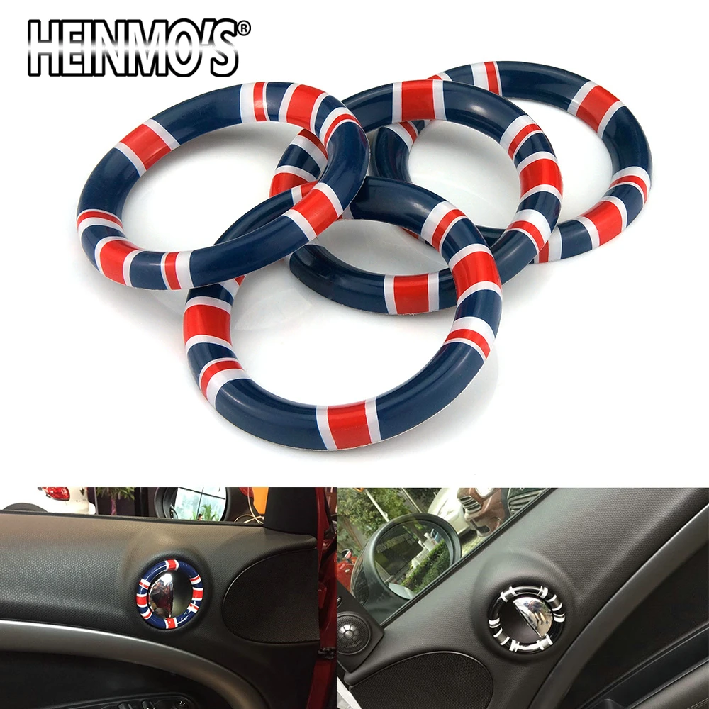 Фото Для MINI Countryman R60 R61 интерьер дверная ручка кольцо украшения стикеры наклейки для MINI Cooper R60 автомобиля Средства для укладки волос №1