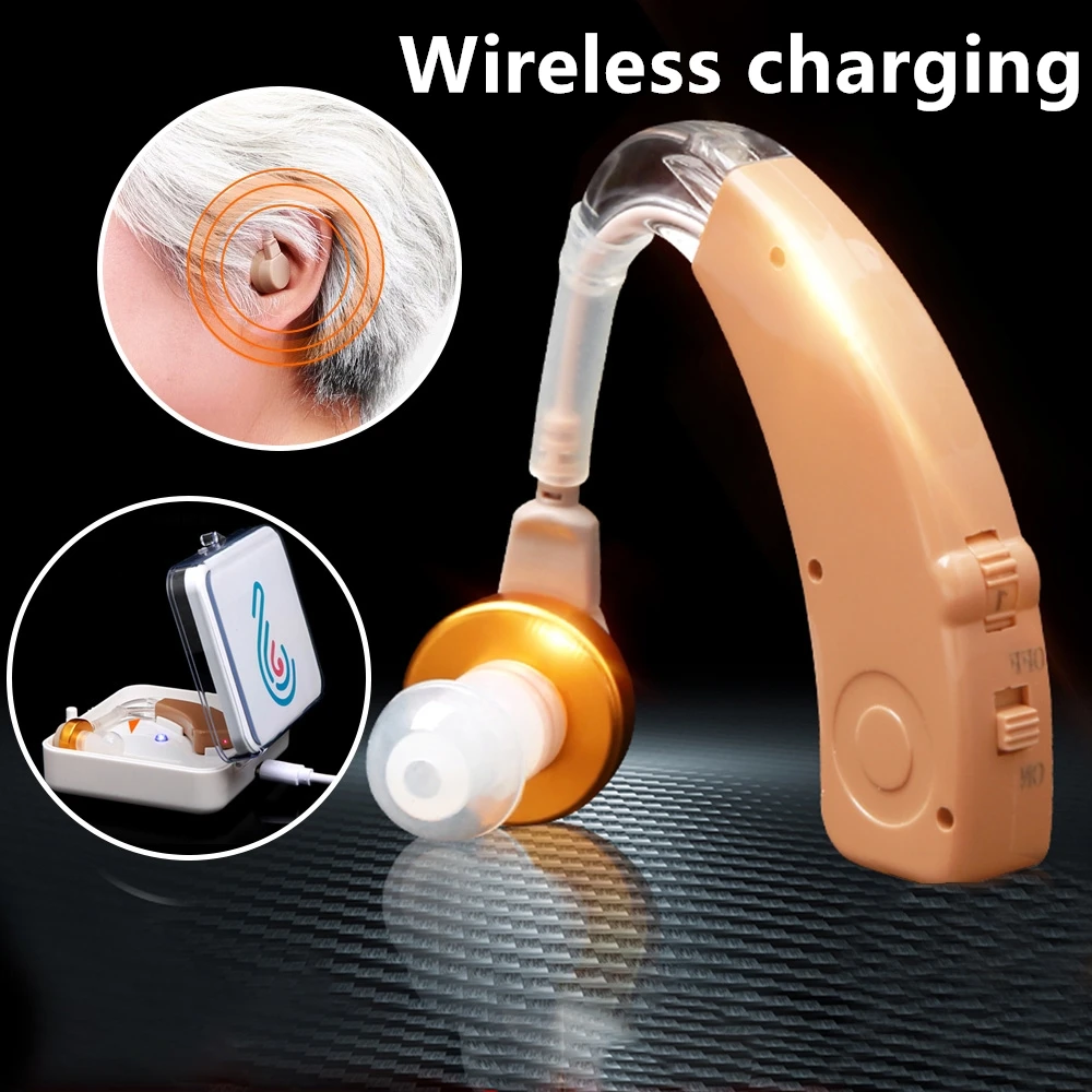 Cofoe слуховой аппарат Беспроводная зарядка слуховые аппараты перезаряжаемый BTE