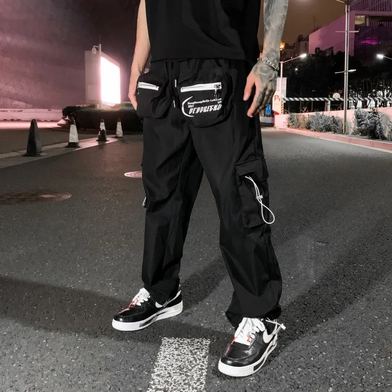 

UNCLEDONJM Urban streetwear hip hop pants 2021 men multi pocket cargo pants Men Clothing Mens Fashion track pants B-5062