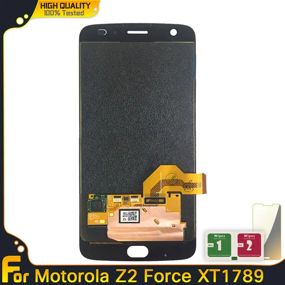 ЖК дисплей для Motorola Moto Z2 Force сенсорный экран дигитайзер в сборе Замена XT1789