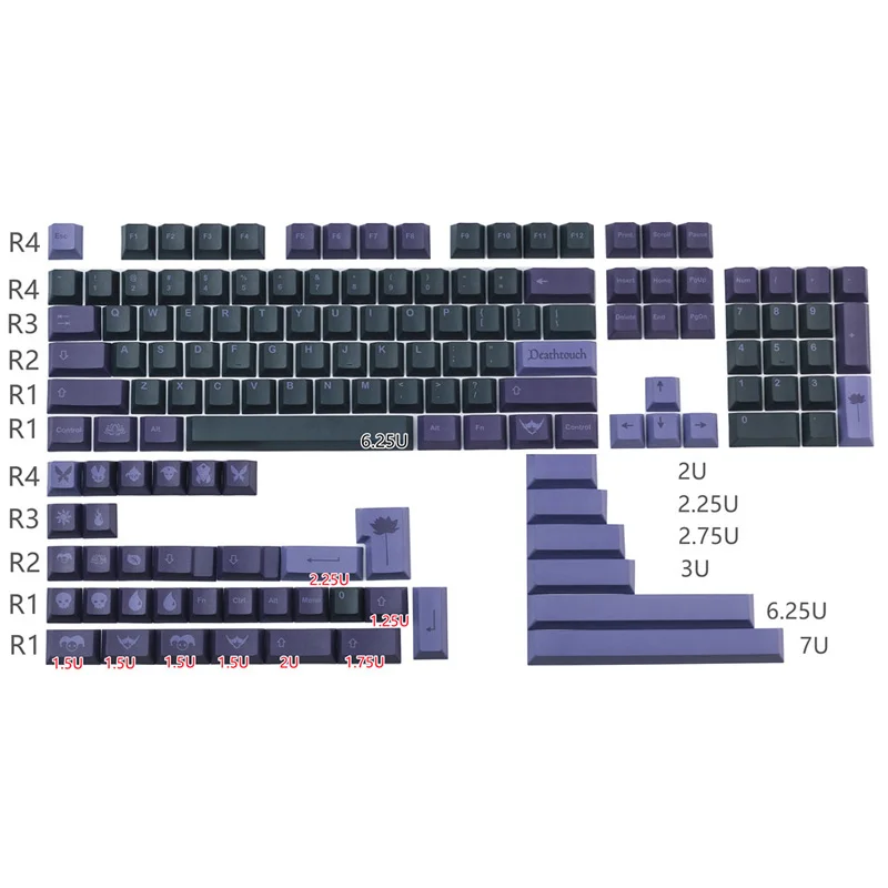 142 Keys GMK Black Lotus Keycaps Cherry profile PBT Dye Sublimation Mechanical Keyboard Keycap For MX Switch 60/64/87/96/980/104 images - 6