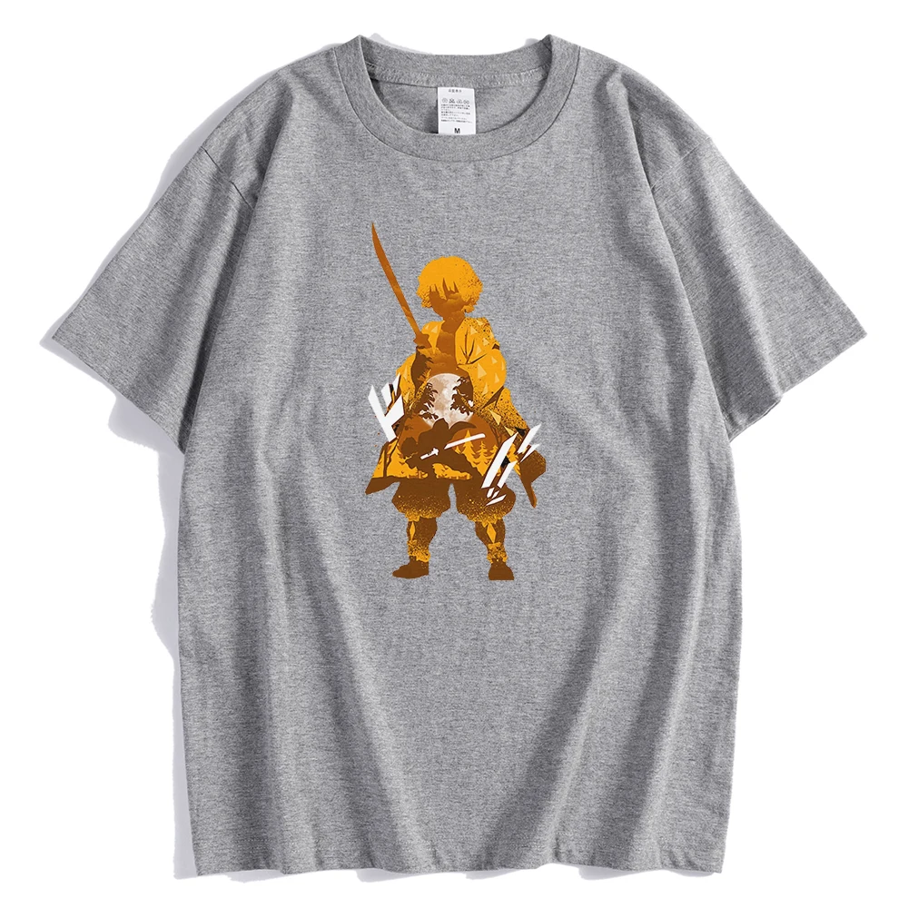 

Футболка мужская с забавным принтом из аниме «рассекающий демонов», стильная удобная спортивная тенниска, модная майка с короткими рукавам...