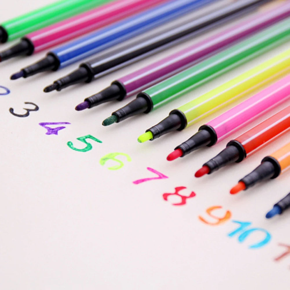 Гладкие акварельные художественные ручки для рисования маркер многоцветные